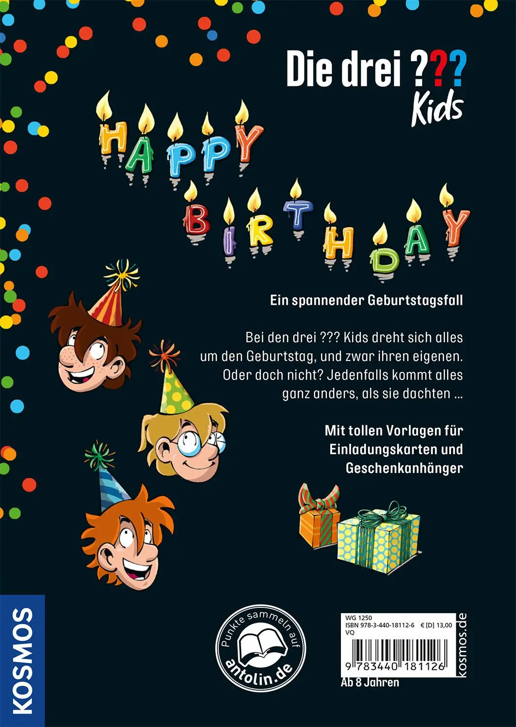 Rückseite: 9783440181126 | Die drei ??? Kids, Dein Geburtstag | Happy Birthday | Ulf Blanck
