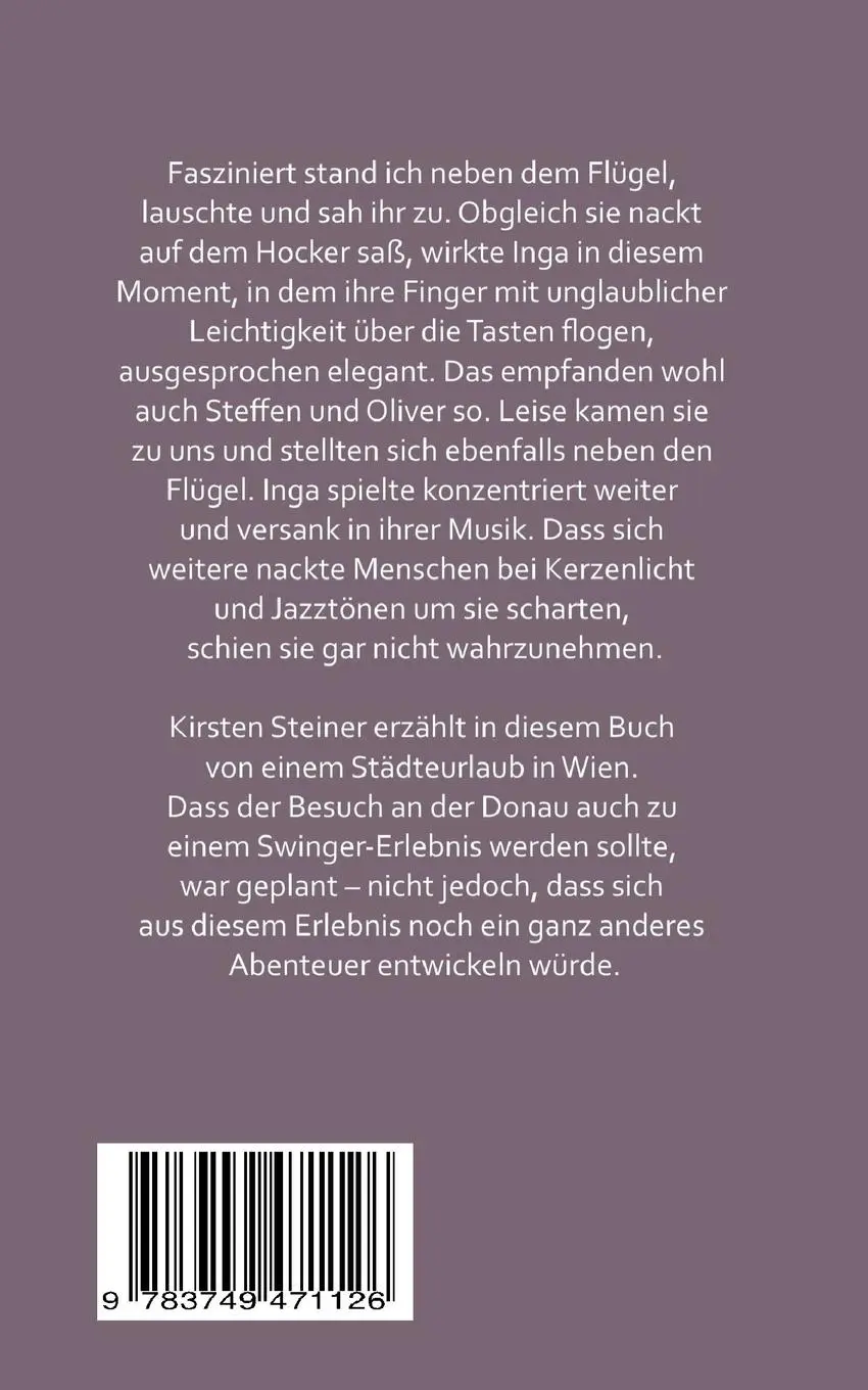 Rückseite: 9783749471126 | Wiener Melange für vier | Aus meinem Swinger-Tagebuch | Steiner | Buch
