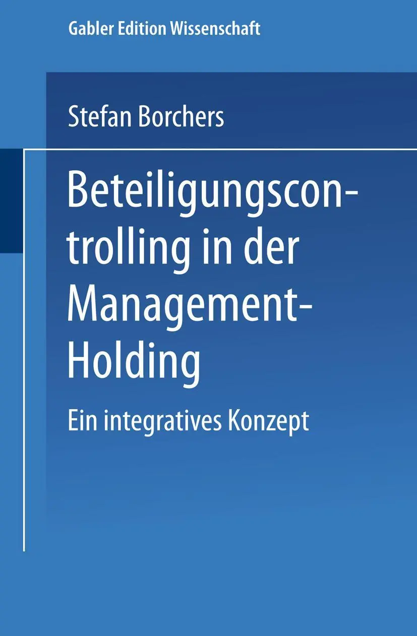 Cover: 9783824471126 | Beteiligungscontrolling in der Management-Holding | Stefan Borchers