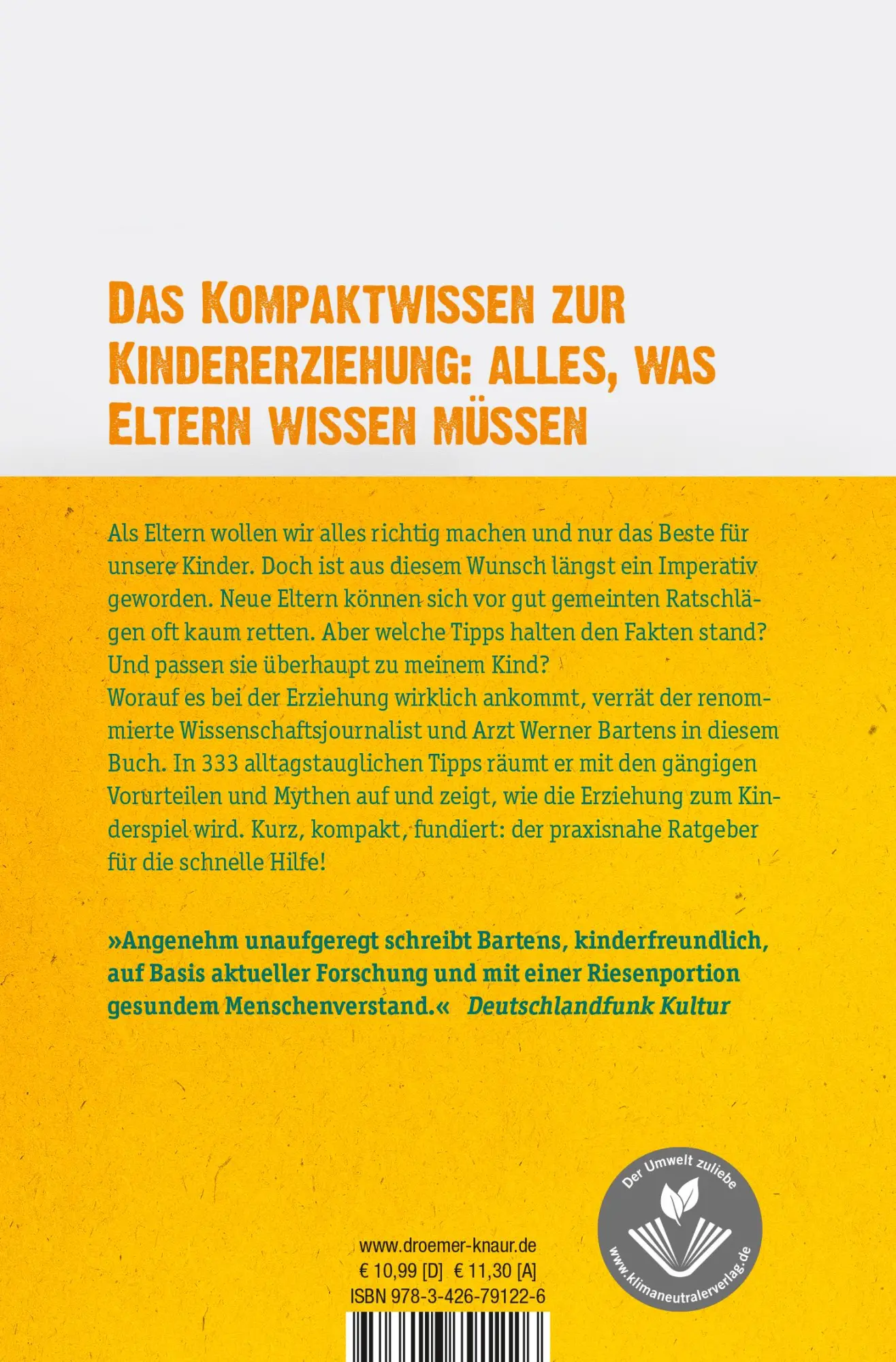Rückseite: 9783426791226 | Der Kinderkompass | 333 Tipps für Eltern | Werner Bartens | Buch