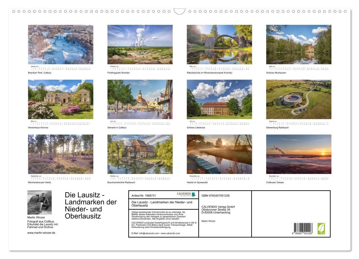 Bild: 9783457551226 | Die Lausitz - Landmarken der Nieder- und Oberlausitz (Wandkalender...