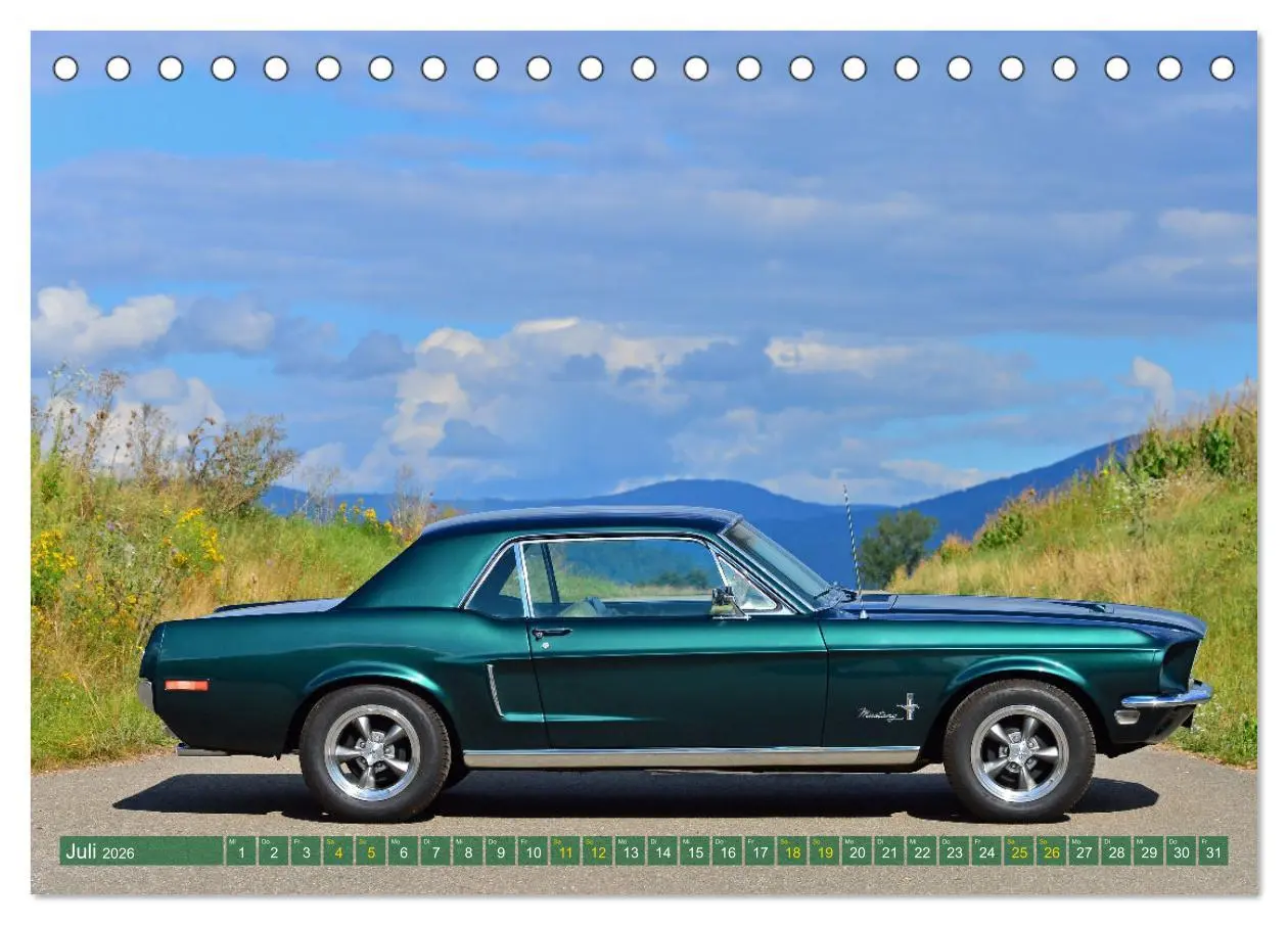 Bild: 9783457621226 | Ein Pony zum verlieben - Ford Mustang 1968 (Tischkalender 2026 DIN...
