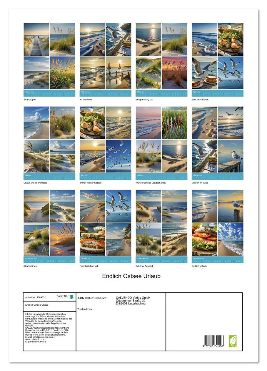Bild: 9783516641226 | Endlich Ostsee Urlaub (Wandkalender 2026 DIN A2 hoch), CALVENDO...