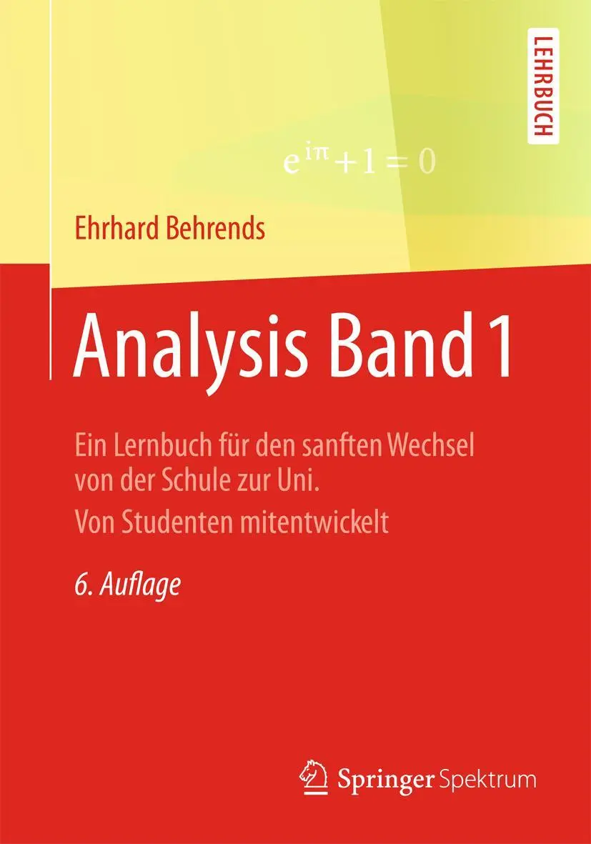 Cover: 9783658071226 | Analysis Band 1 | Ehrhard Behrends | Taschenbuch | xiv | Deutsch Cover: 9783658071226 | Analysis Band 1 | Ehrhard Behrends | Taschenbuch | xiv | Deutsch