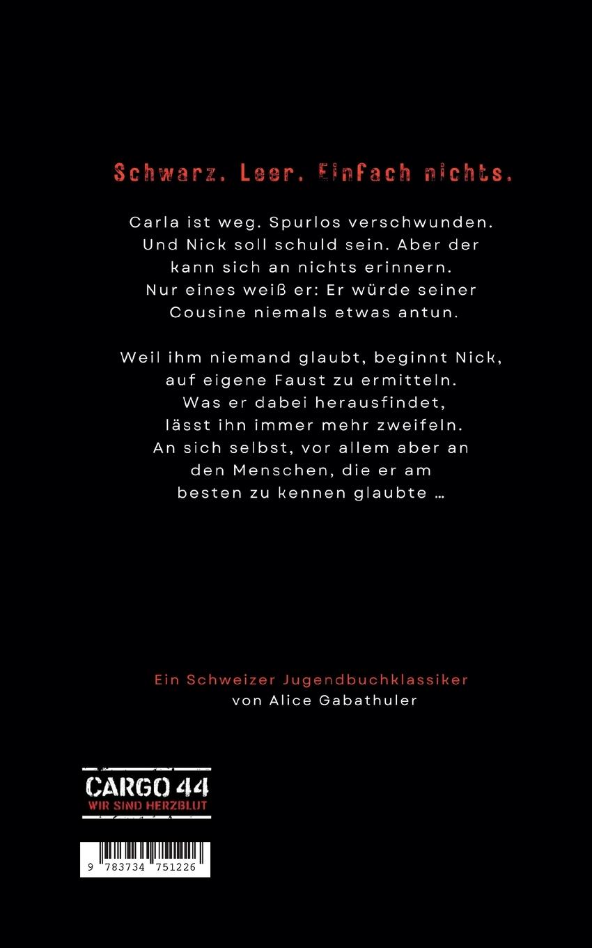 Rückseite: 9783734751226 | Blackout | Alice Gabathuler | Taschenbuch | Paperback | 220 S. | 2023