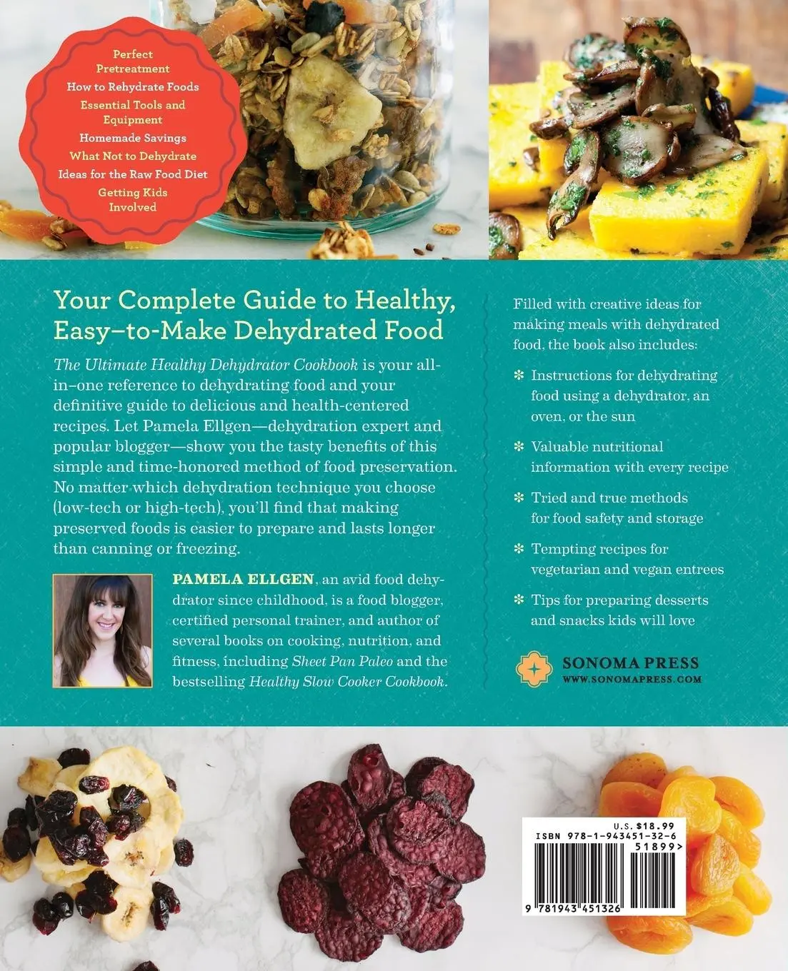 Rückseite: 9781943451326 | The Ultimate Healthy Dehydrator Cookbook | Pamela Ellgen | Taschenbuch