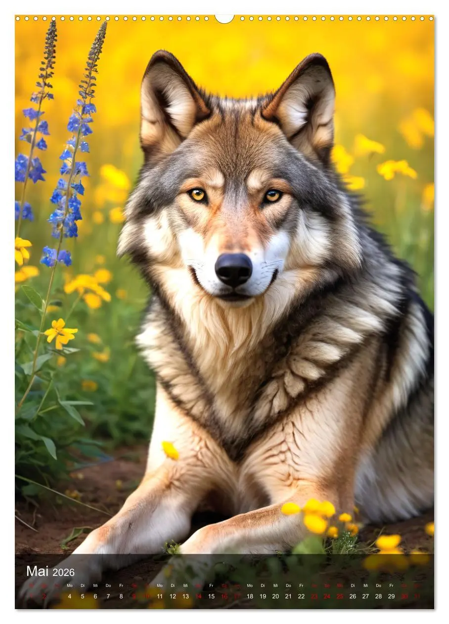 Bild: 9783457301326 | Der Wolf - Sehnsucht Freiheit Kraft (Wandkalender 2026 DIN A2...