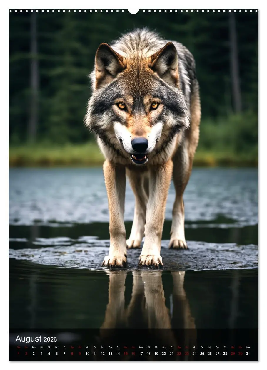 Bild: 9783457301326 | Der Wolf - Sehnsucht Freiheit Kraft (Wandkalender 2026 DIN A2...