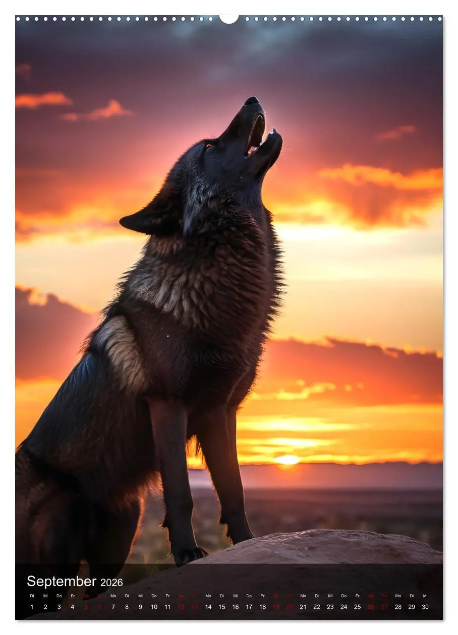 Bild: 9783457301326 | Der Wolf - Sehnsucht Freiheit Kraft (Wandkalender 2026 DIN A2...