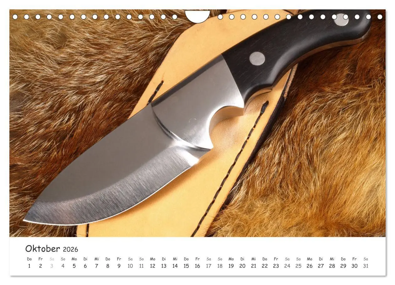 Bild: 9783457781326 | Handgefertigte Jagdmesser (Wandkalender 2026 DIN A4 quer), CALVENDO...