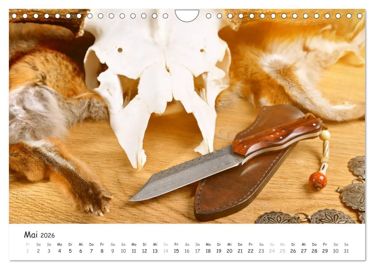 Bild: 9783457781326 | Handgefertigte Jagdmesser (Wandkalender 2026 DIN A4 quer), CALVENDO...
