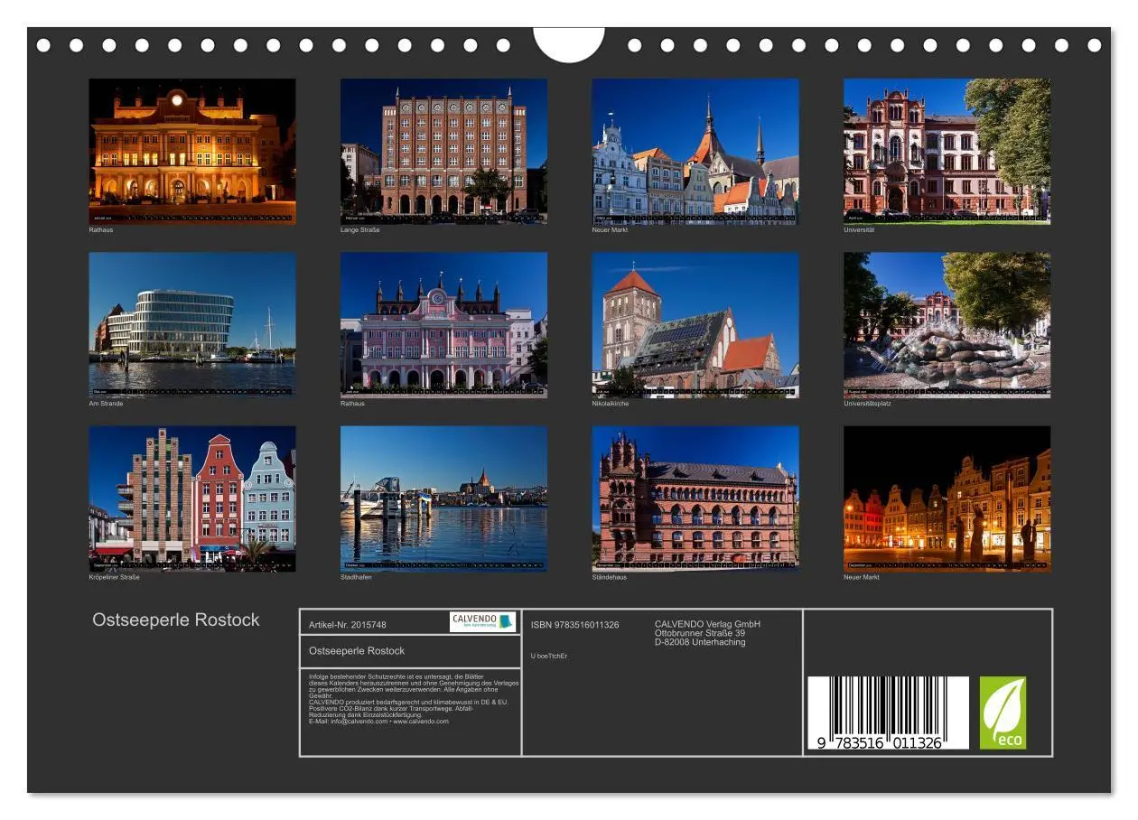 Bild: 9783516011326 | Ostseeperle Rostock (Wandkalender 2026 DIN A4 quer), CALVENDO...