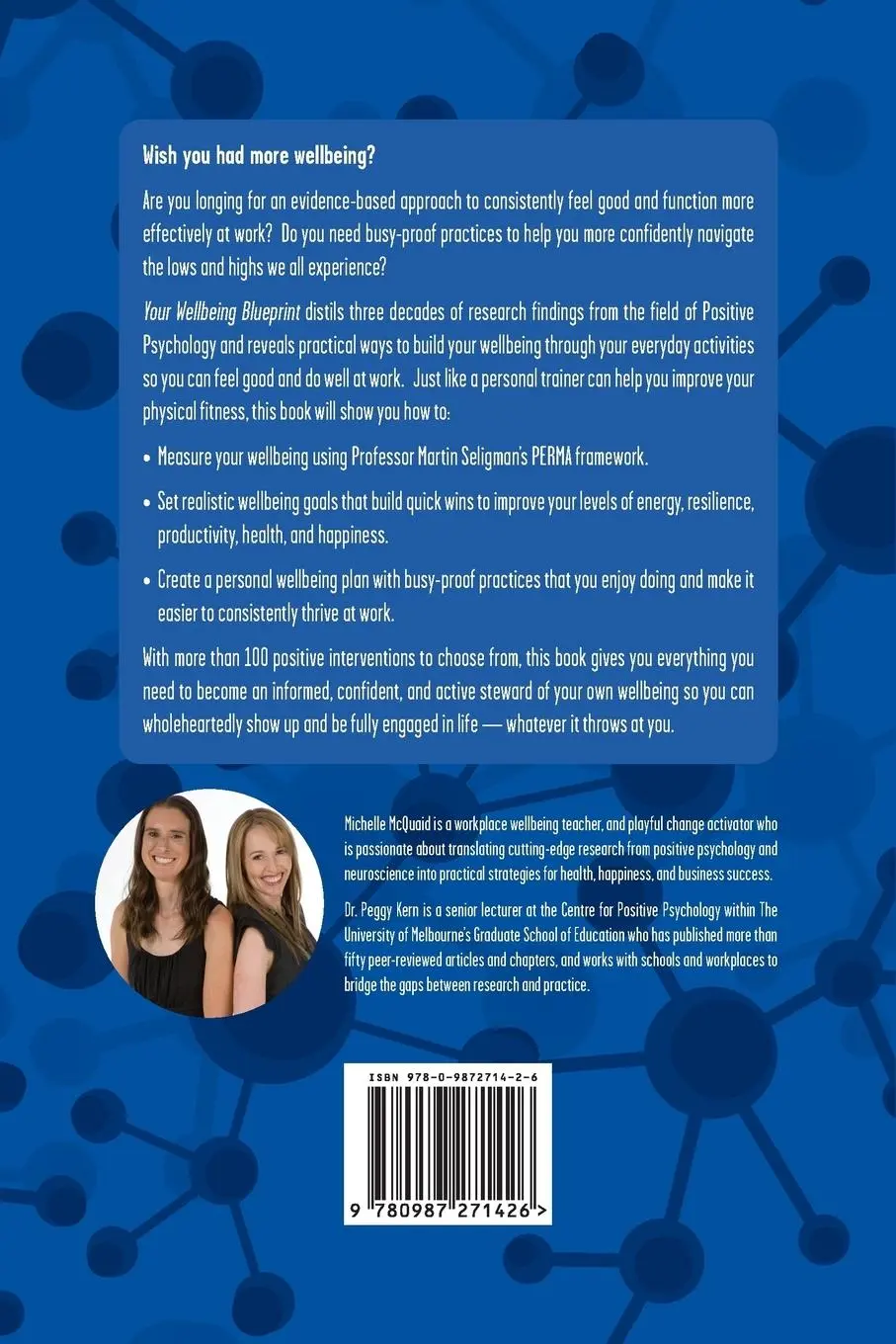 Rückseite: 9780987271426 | Your Wellbeing Blueprint | Feeling Good &amp; Doing Well At Work | Buch