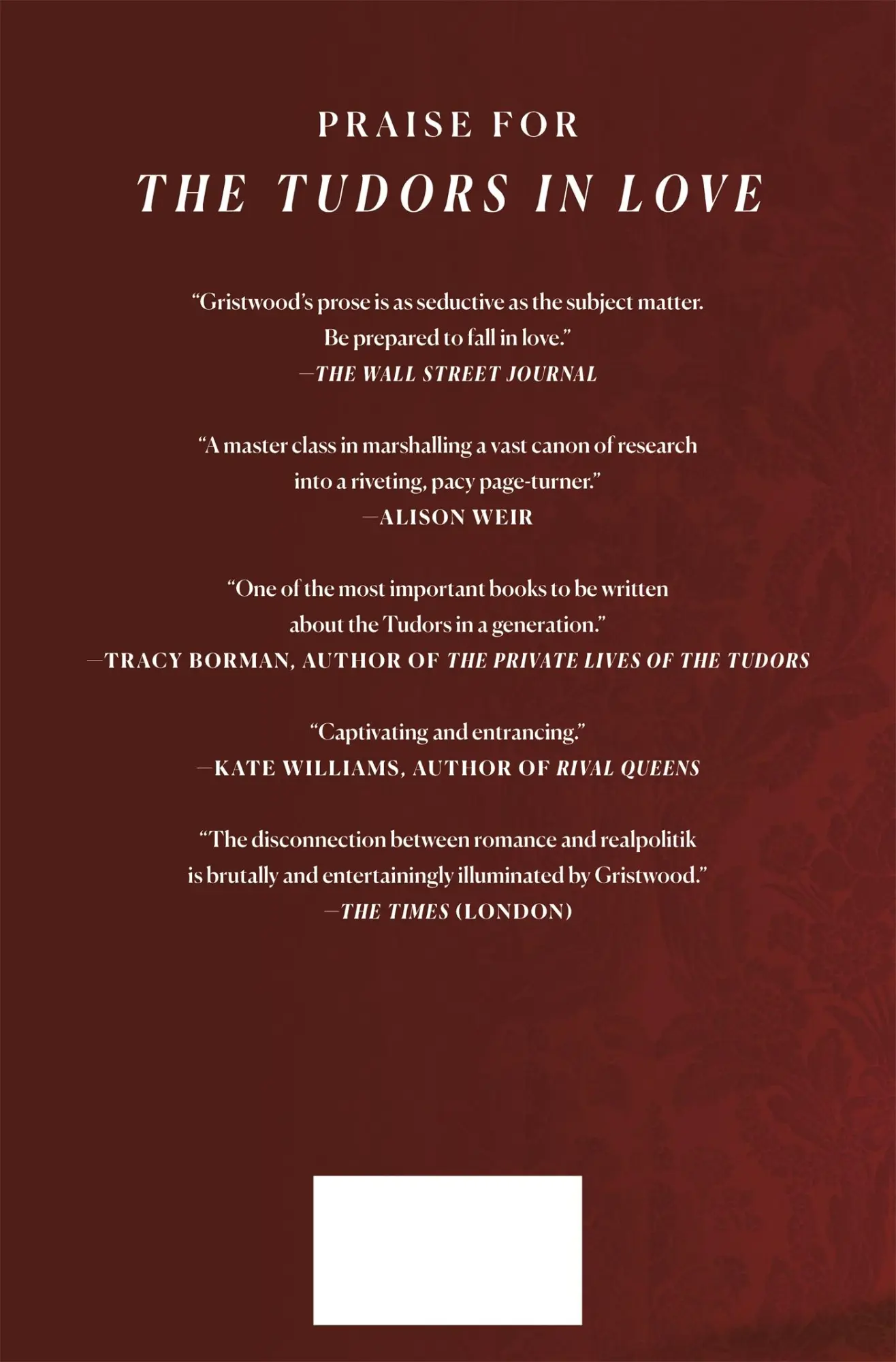 Rückseite: 9781250271426 | The Tudors in Love | Sarah Gristwood | Buch | Gebunden | Englisch
