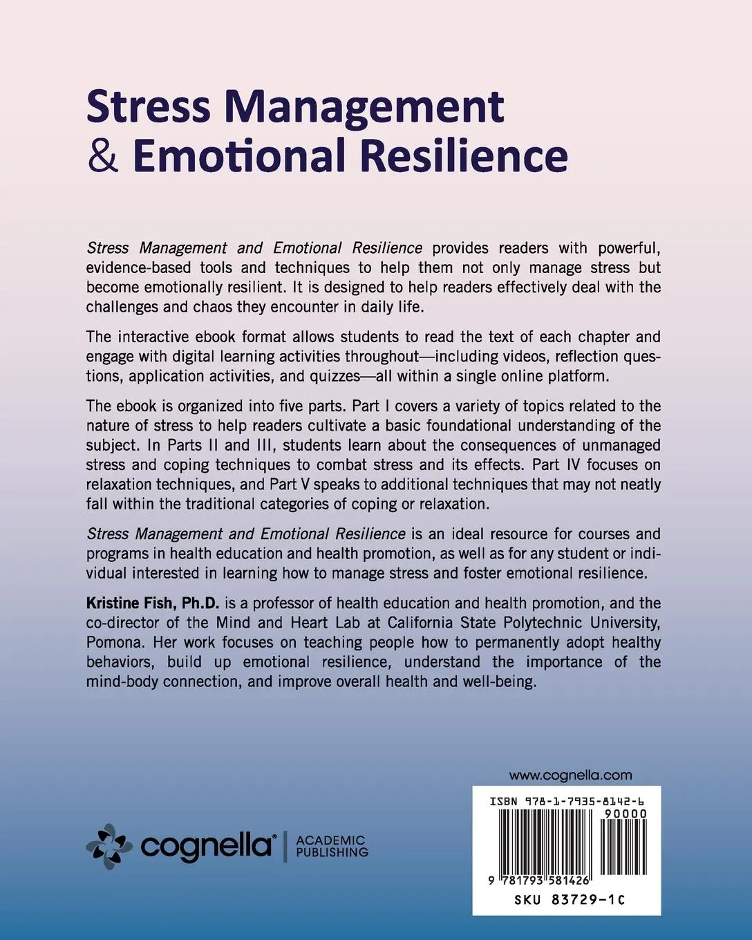 Rückseite: 9781793581426 | Stress Management and Emotional Resilience | Kristine Fish | Buch