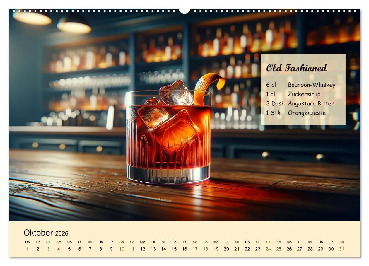 Bild: 9783457461426 | Cocktail-Klassiker (hochwertiger Premium Wandkalender 2026 DIN A2...