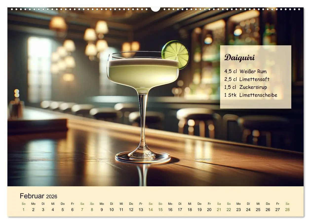Bild: 9783457461426 | Cocktail-Klassiker (hochwertiger Premium Wandkalender 2026 DIN A2...