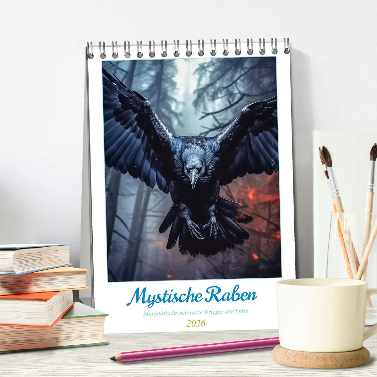 Bild: 9783516311426 | Mystische Raben (Tischkalender 2026 DIN A5 hoch), CALVENDO...