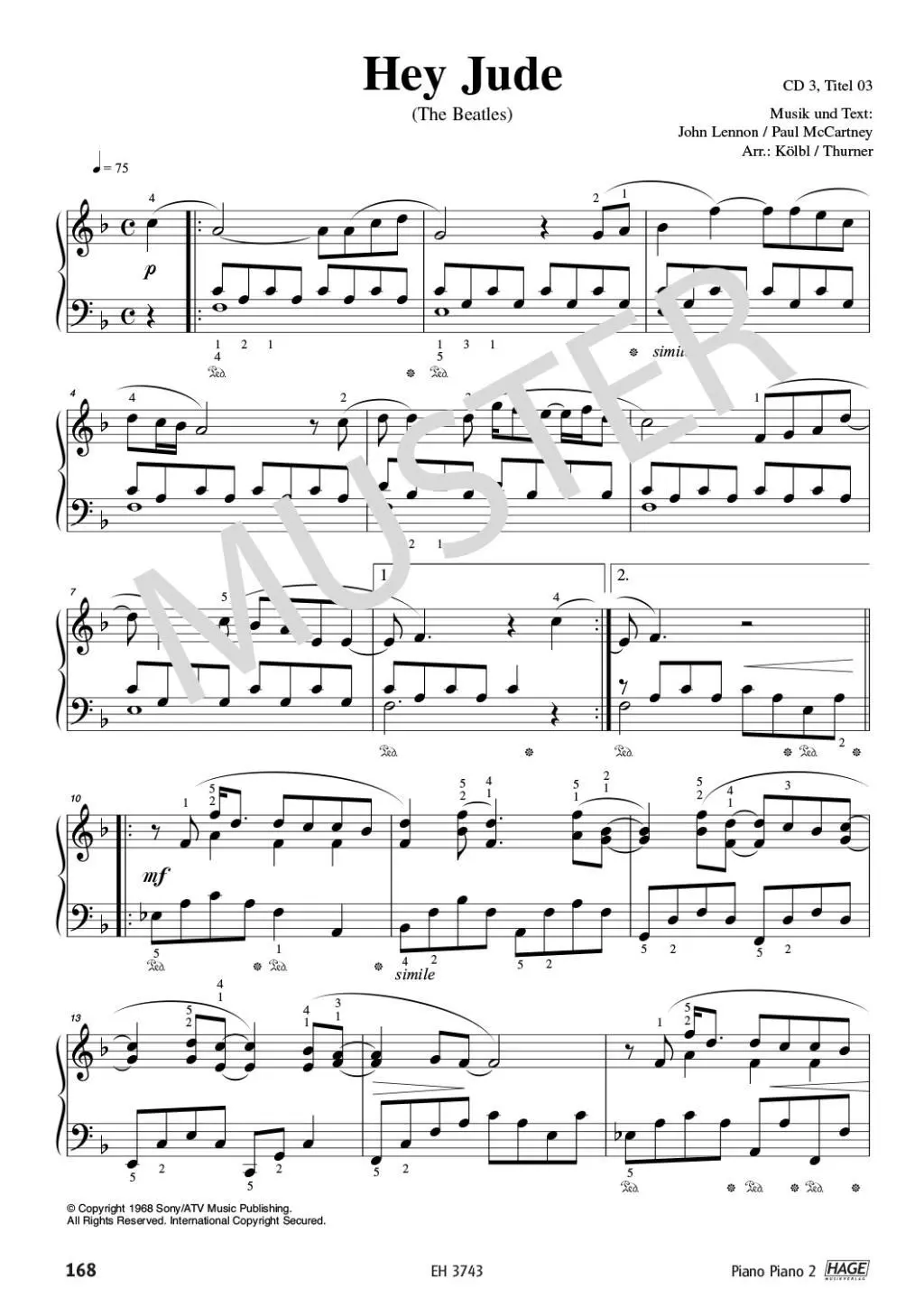 Bild: 9783866261426 | Piano Piano 2 mittelschwer (mit 4 CDs) | HAGE Musikverlag | Buch
