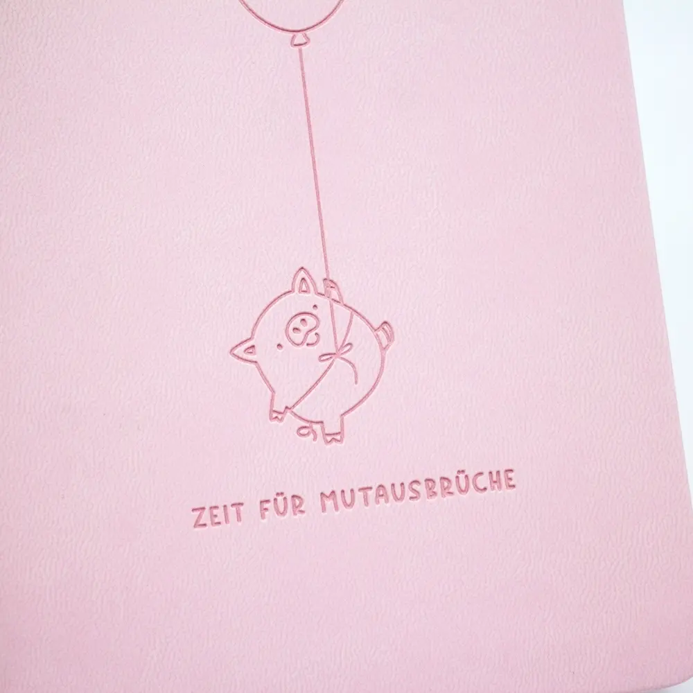 Bild: 9783986361426 | Terminplaner Lederlook 2026 Rosa | Terminplaner Lederlook A6 | Deutsch