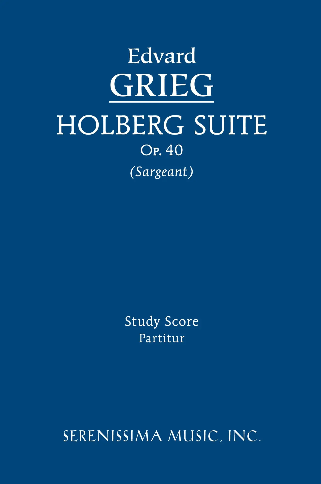 Cover: 9781608741526 | Holberg Suite, Op.40 | Study score | Edvard Grieg | Taschenbuch | 2015