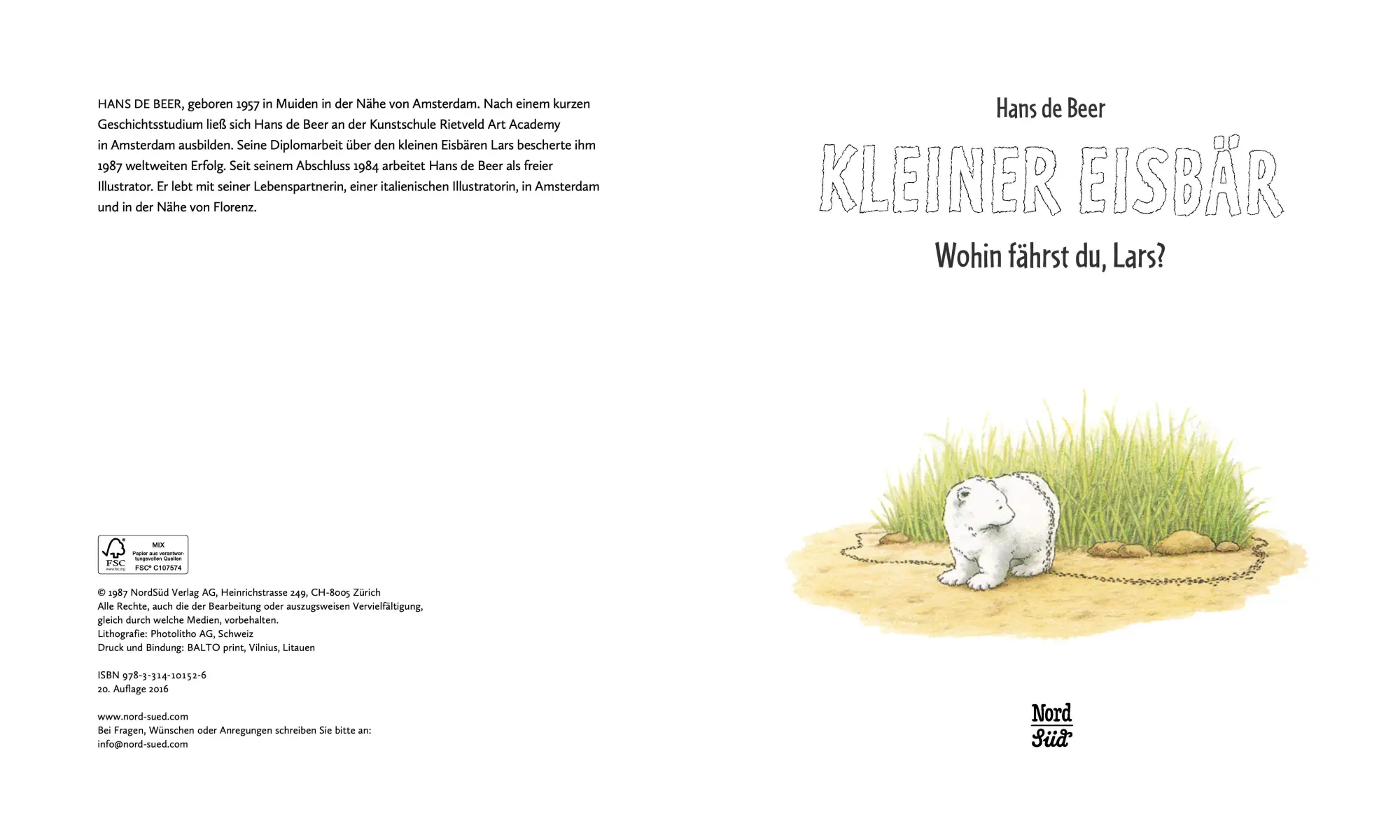 Bild: 9783314101526 | Kleiner Eisbär - Wohin fährst du, Lars? | Hans de Beer | Buch | 32 S.