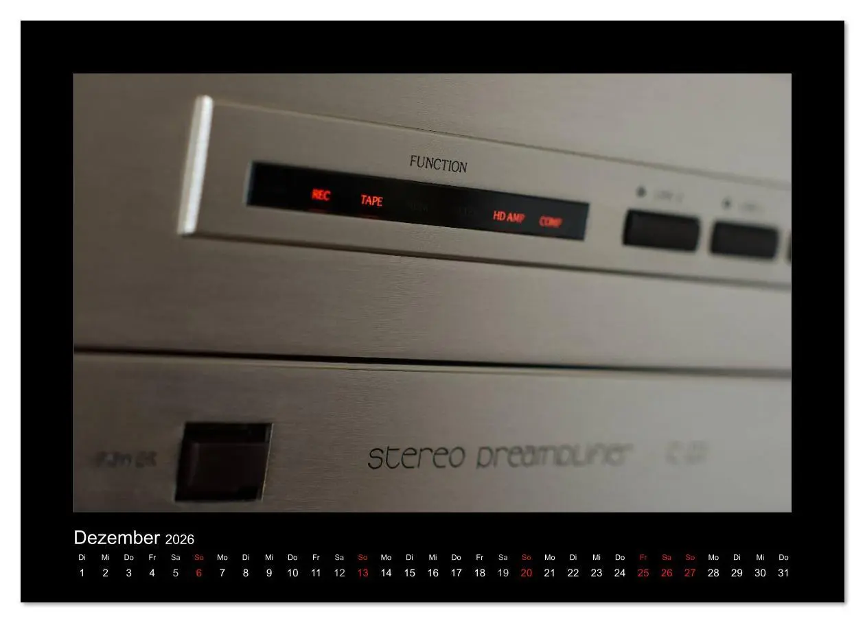 Bild: 9783516231526 | Hifi Visionen (Wandkalender 2026 DIN A4 quer), CALVENDO Monatskalender
