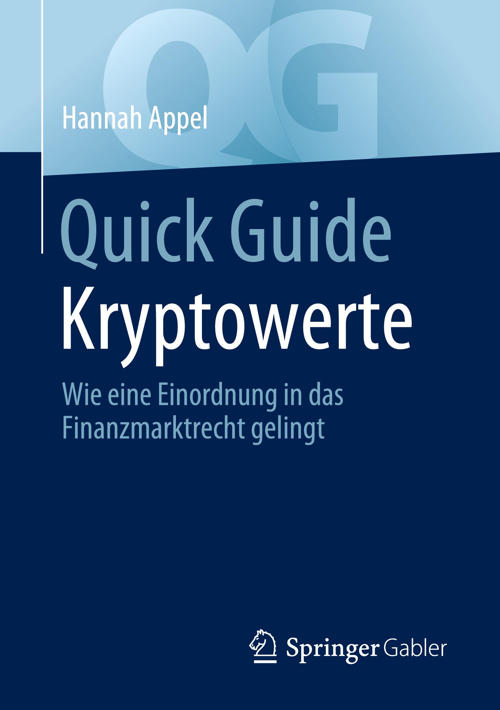 Cover: 9783658351526 | Quick Guide Kryptowerte | Hannah Appel | Taschenbuch | Quick Guide