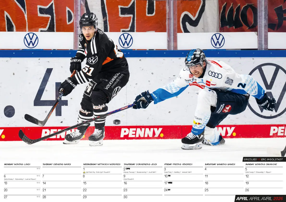 Bild: 9798893611526 | Eishockey 2026 Kalender | Mit den Stars der DEL | Kalender | 14 S.