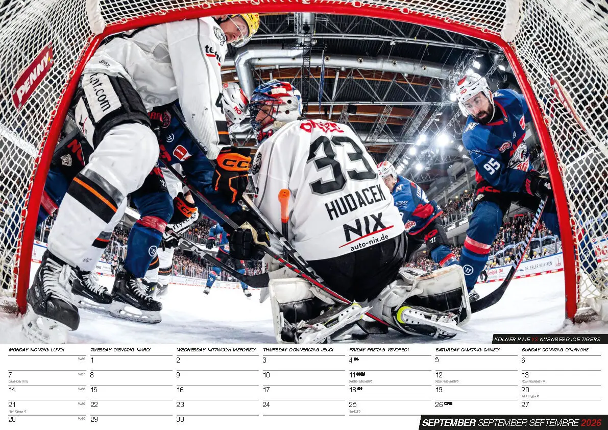 Bild: 9798893611526 | Eishockey 2026 Kalender | Mit den Stars der DEL | Kalender | 14 S.