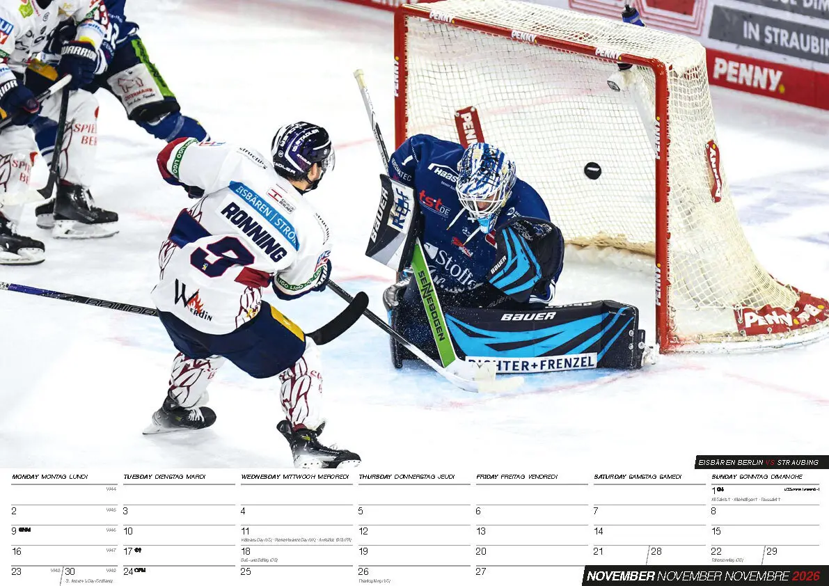 Bild: 9798893611526 | Eishockey 2026 Kalender | Mit den Stars der DEL | Kalender | 14 S.
