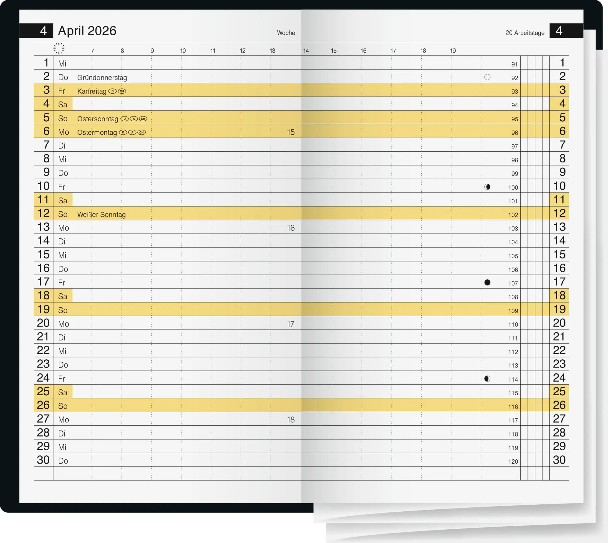 Bild: 4003273791626 | rido/idé 7045424706 Taschenkalender Mod. Miniplaner d 15 2026 A6,...
