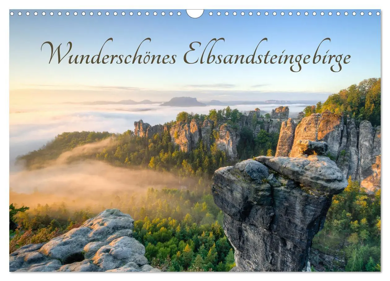 Cover: 9783435351626 | Wunderschönes Elbsandsteingebirge (Wandkalender 2025 DIN A3 quer),...