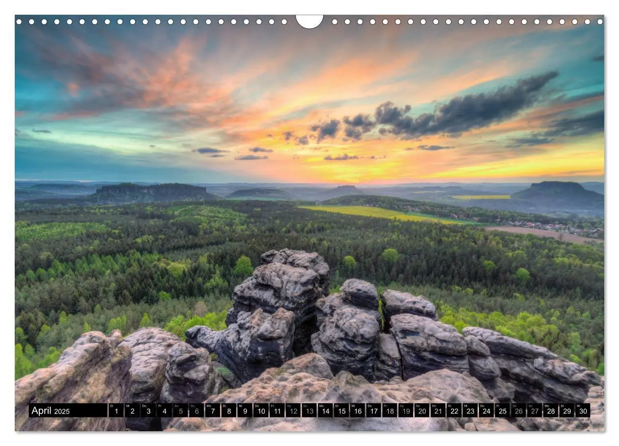 Bild: 9783435351626 | Wunderschönes Elbsandsteingebirge (Wandkalender 2025 DIN A3 quer),...