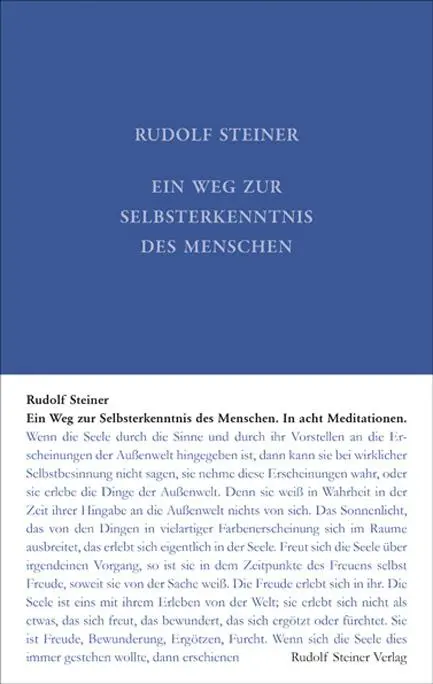 Cover: 9783727401626 | Ein Weg zur Selbsterkenntnis | In acht Meditationen | Steiner Rudolf