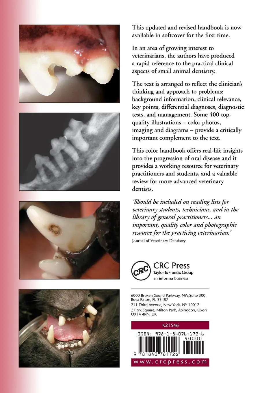 Rückseite: 9781840761726 | Small Animal Dental, Oral and Maxillofacial Disease | Brook Niemiec