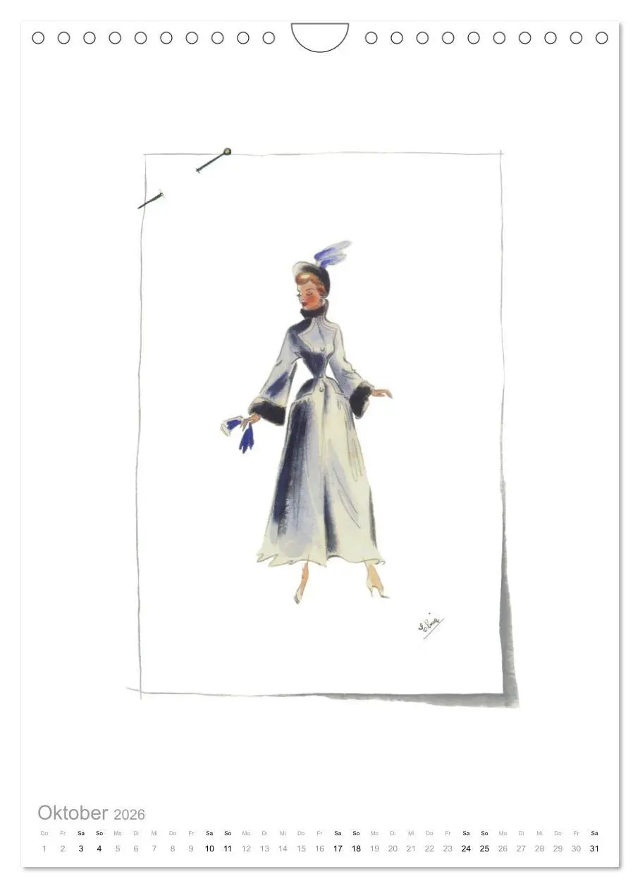 Bild: 9783516451726 | FIGURINEN 2026 - Modedesign von 1949 - Zeichnungen von Elina...