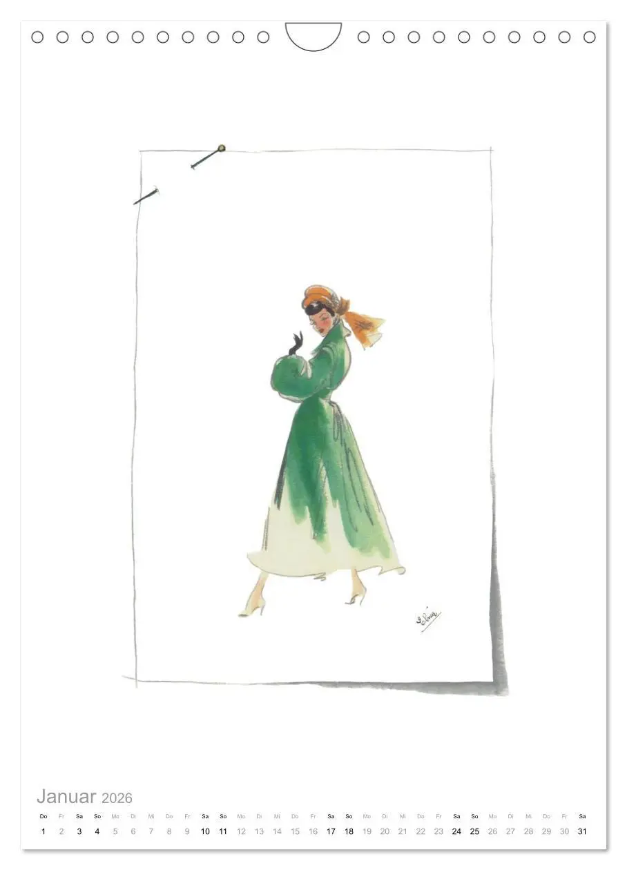 Bild: 9783516451726 | FIGURINEN 2026 - Modedesign von 1949 - Zeichnungen von Elina...