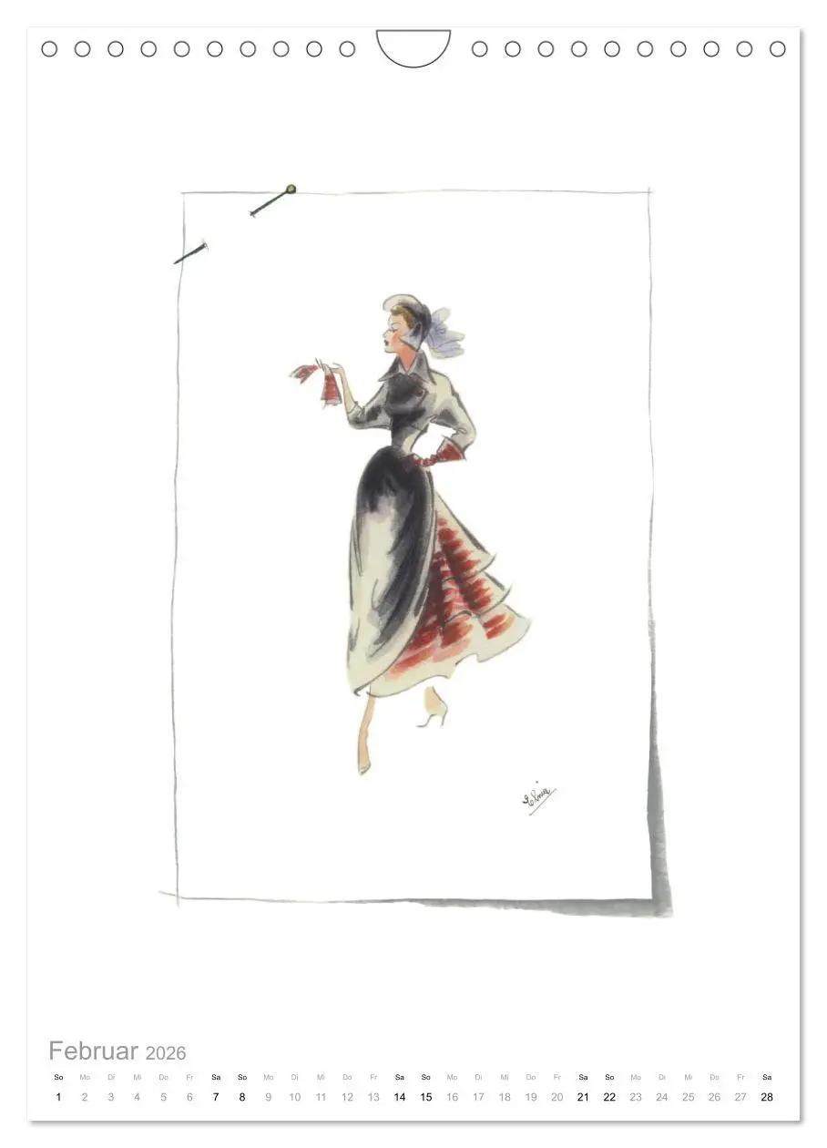 Bild: 9783516451726 | FIGURINEN 2026 - Modedesign von 1949 - Zeichnungen von Elina...
