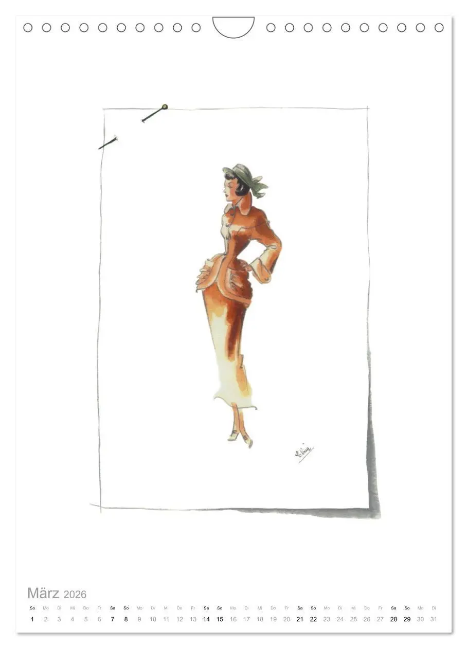 Bild: 9783516451726 | FIGURINEN 2026 - Modedesign von 1949 - Zeichnungen von Elina...
