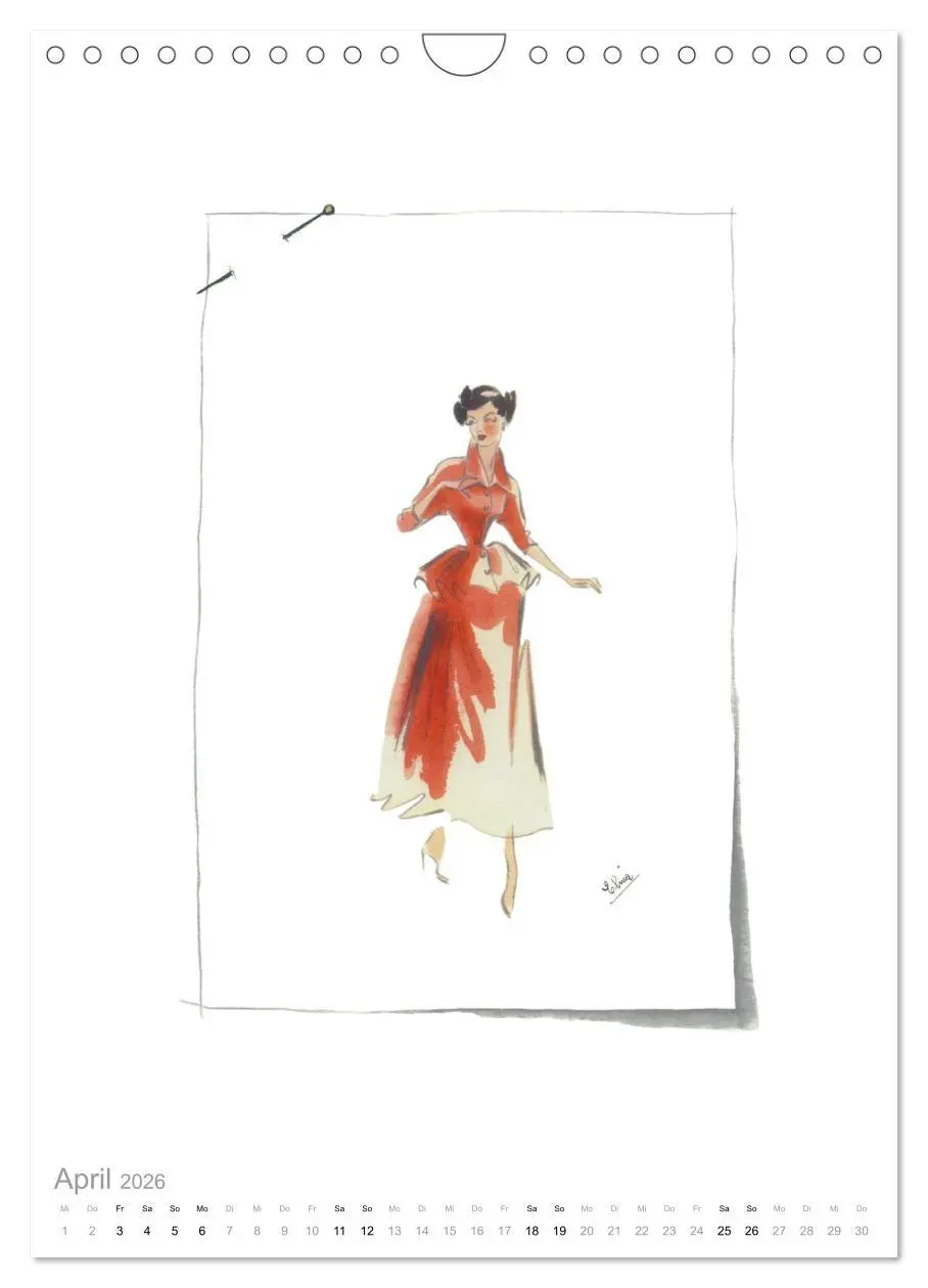 Bild: 9783516451726 | FIGURINEN 2026 - Modedesign von 1949 - Zeichnungen von Elina...