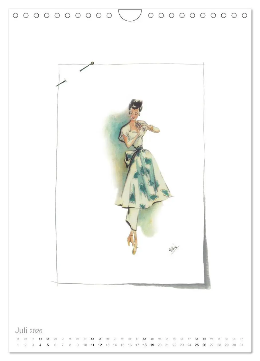 Bild: 9783516451726 | FIGURINEN 2026 - Modedesign von 1949 - Zeichnungen von Elina...
