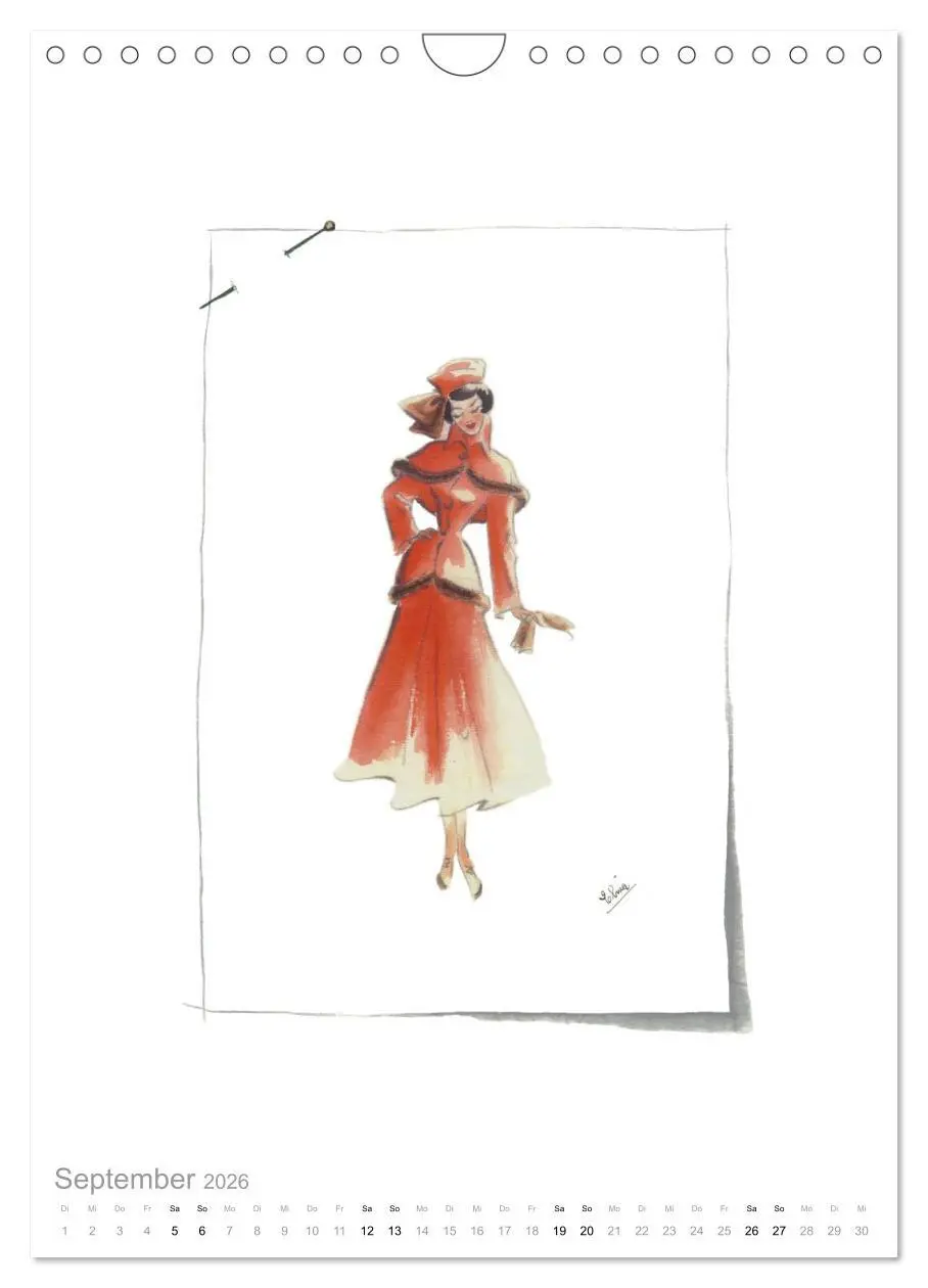 Bild: 9783516451726 | FIGURINEN 2026 - Modedesign von 1949 - Zeichnungen von Elina...