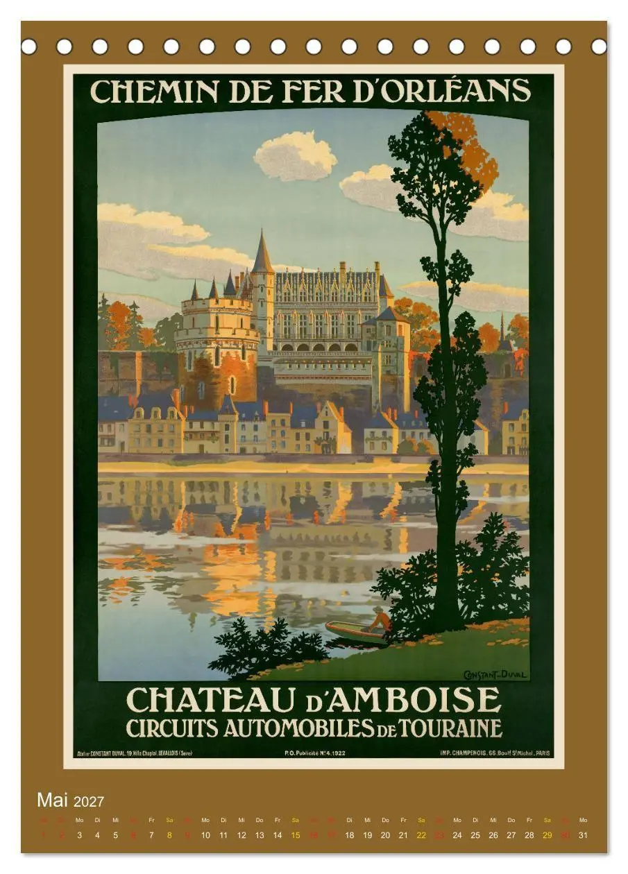 Bild: 9783569541726 | Historische Reiseplakate (Tischkalender 2027 DIN A5 hoch), CALVENDO...