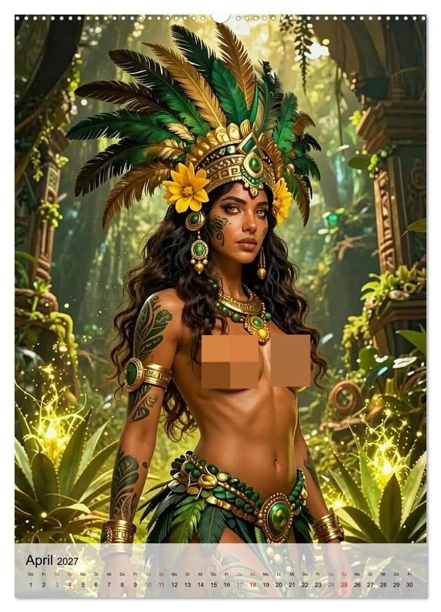 Bild: 9783594121726 | Göttinnen des Aztekenreichs (Wandkalender 2027 DIN A2 hoch),...
