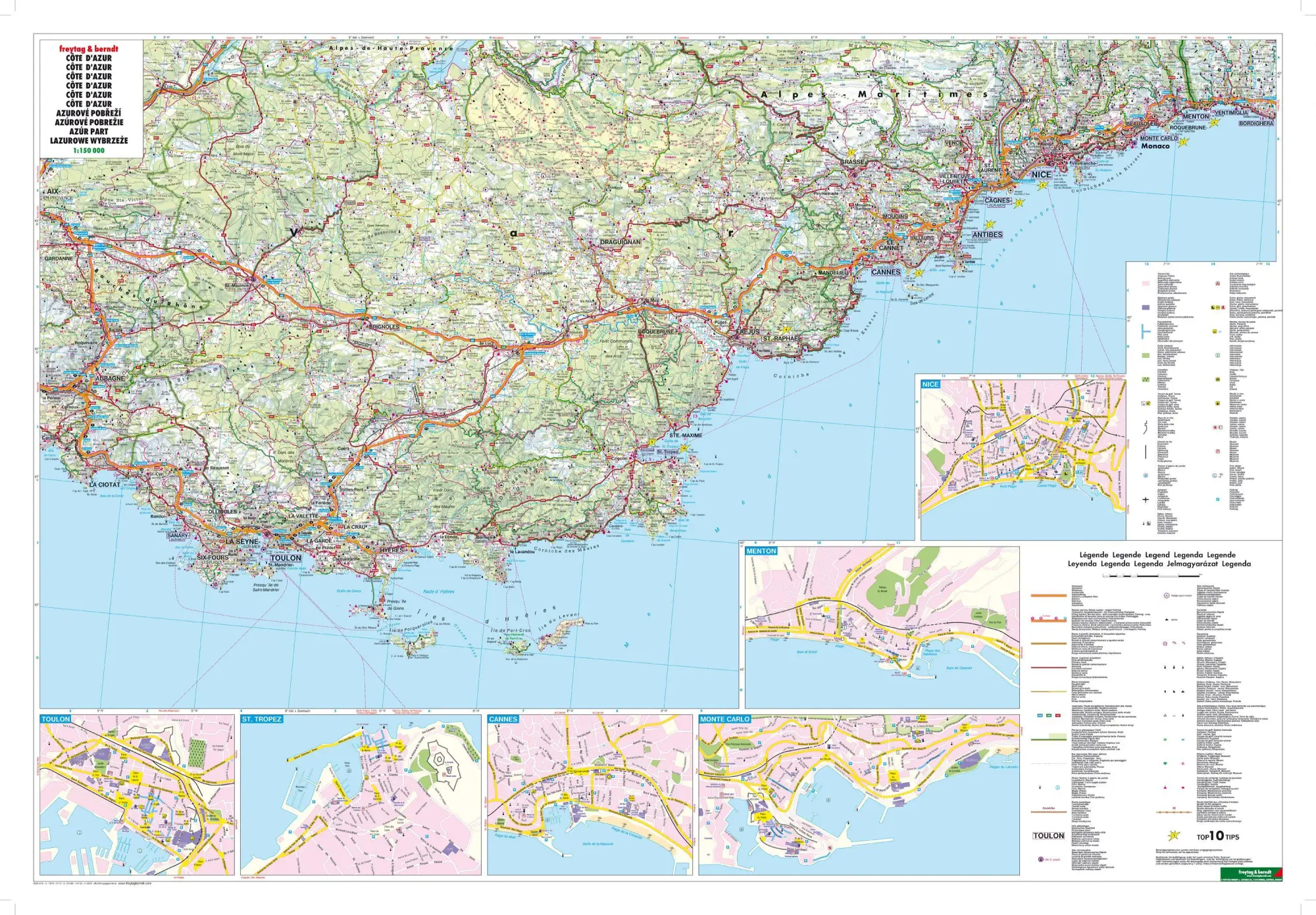 Bild: 9783707901726 | Cote d' Azur 1 : 150 000 | (Land-)Karte | Deutsch | 2018
