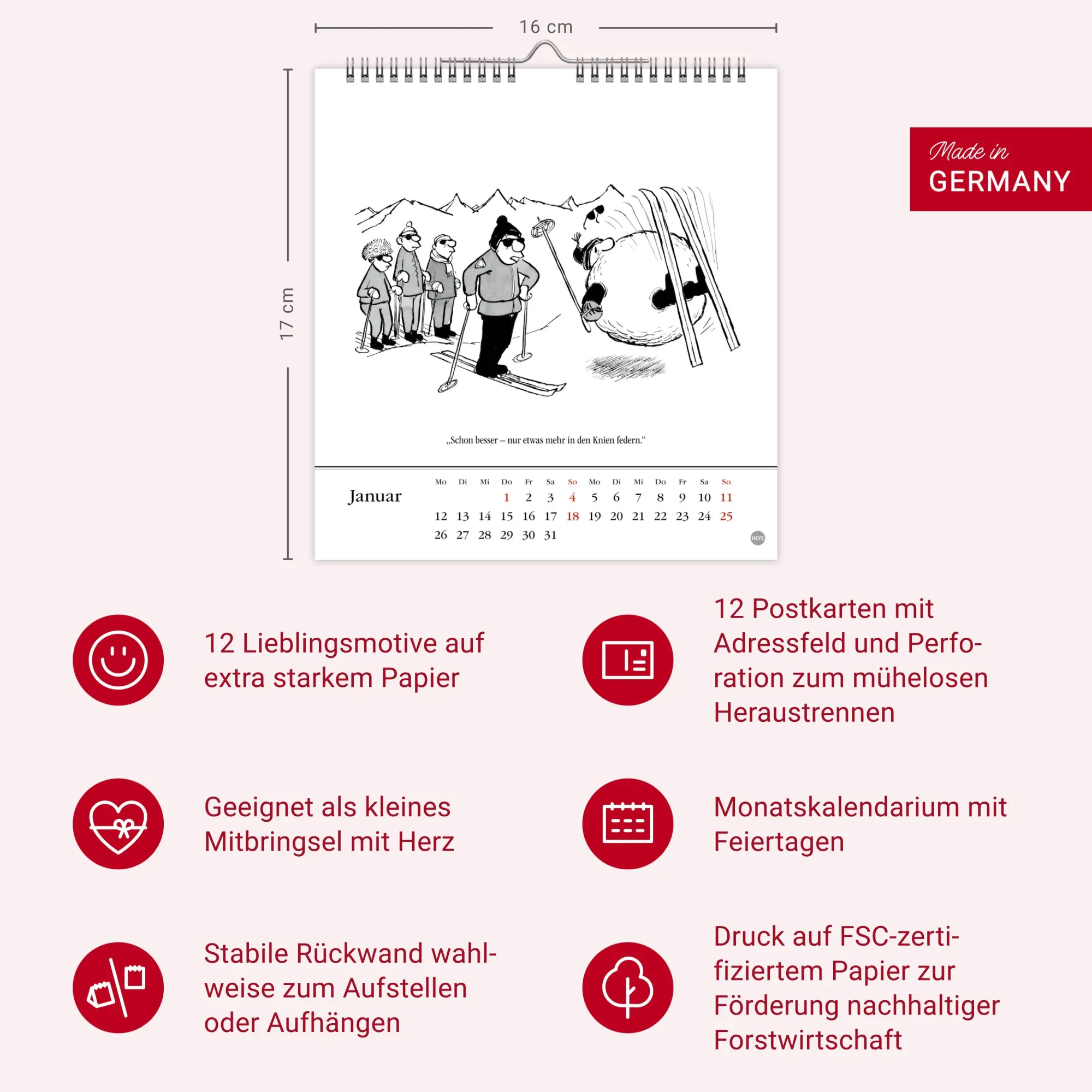 Bild: 9783756411726 | Loriot Postkartenkalender 2026 | Loriot | Kalender | Spiralbindung