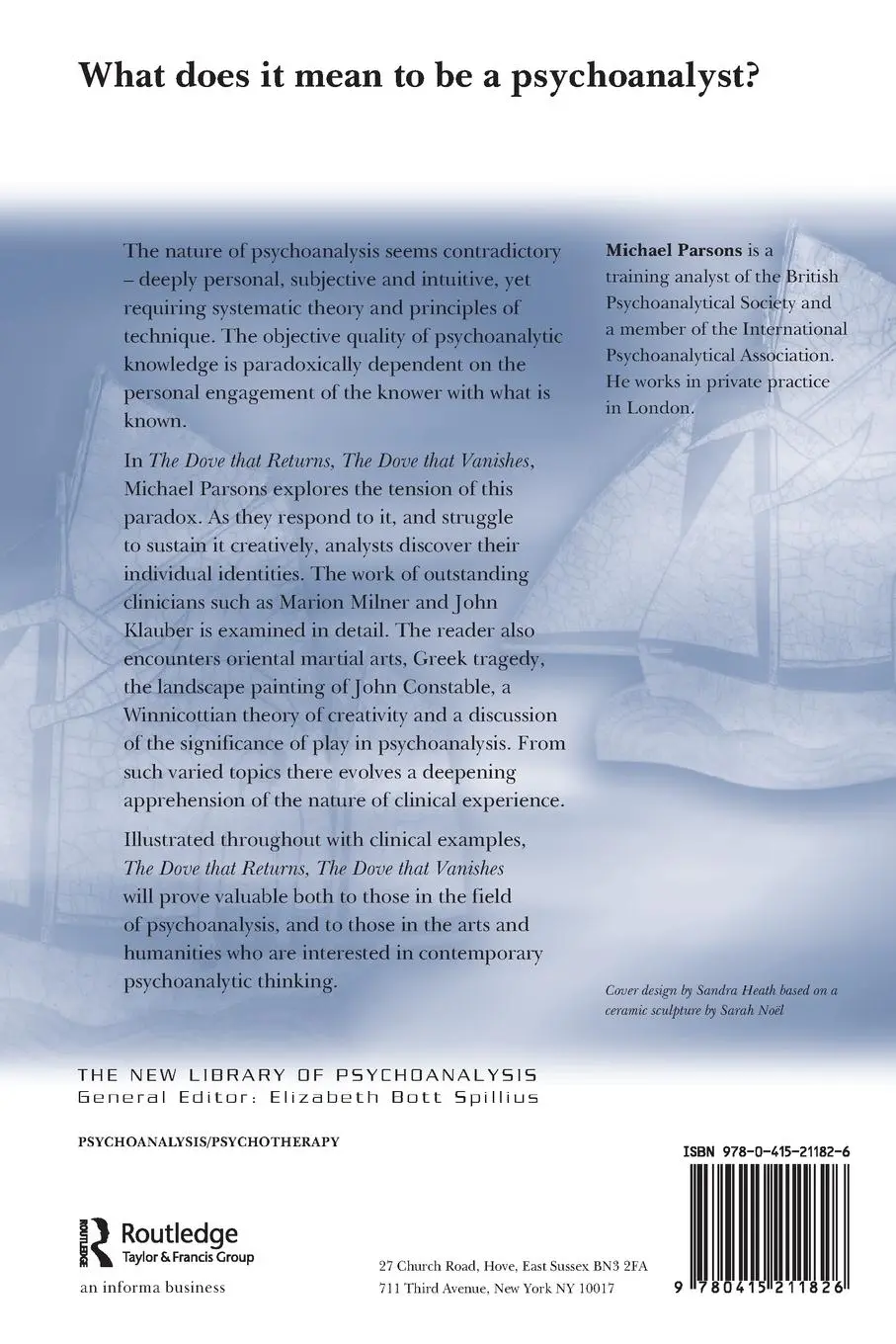 Rückseite: 9780415211826 | The Dove that Returns, The Dove that Vanishes | Michael Parsons | Buch