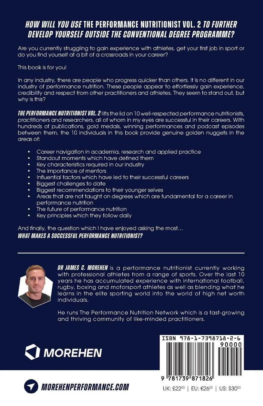 Rückseite: 9781739871826 | The Performance Nutritionist Vol. 2 | James C Morehen | Taschenbuch