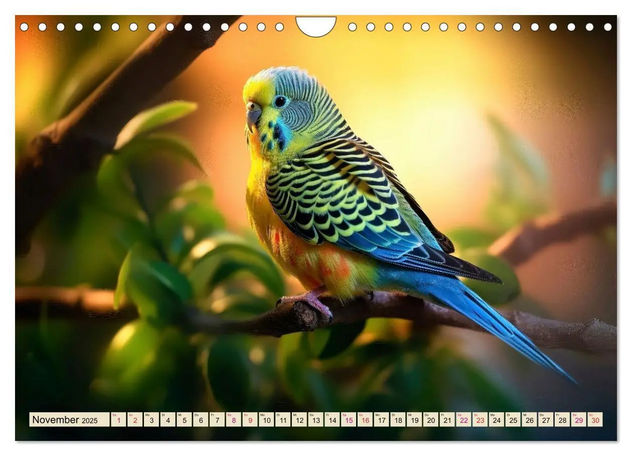 Bild: 9783383861826 | Wellensittiche farbenfroh und munter (Wandkalender 2025 DIN A4...